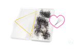 Super sharp and pointy base - 100% handcrafted by proficient lash artists - Eco-friendly trays - Materials: the highest quality Korean PBT fiber - 100% handmade so they are not identical - The fans are soft, black, and fluffy which will help you to create beautiful Volume sets easily in the same time as a Classic set.