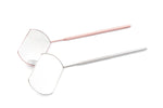 Our Eyelash Dental Mirror is a must-have item for every lash artist to check their work during applications.  It is often the case that our lash set might look perfect from our view but it actually looks gappy or uneven in terms of fullness, positions, and lengths when our clients open their eyes. This mirror will help solve this issue easily by allowing you to see the lashes at an angle that reflects how they turn out when eyes are opened.