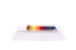 Rainbow 0.15mm Classic Colour Lash Tray. Materials: Highest quality Korean PBT fiber  - Matte Finish  - Includes 16 Lines  - Thickness: 0.15mm, C Curl  - Single Length: 12mm  - Available Colours: Rainbow (12 Different Colours As Shown In Pictures)  - Single pack